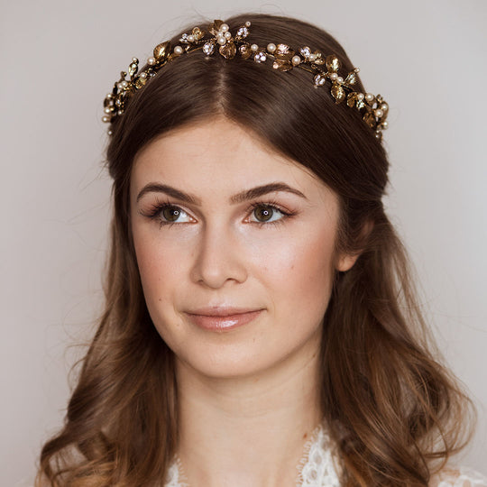 Blätterranken Tiara "Elsa"