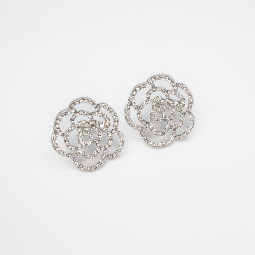 Blumen-Ohrschmuck "Camelia" (groß)