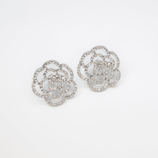 Blumen-Ohrschmuck "Camelia" (groß)