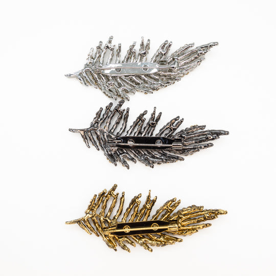 Feder-/Blatt- Brosche (mittel)