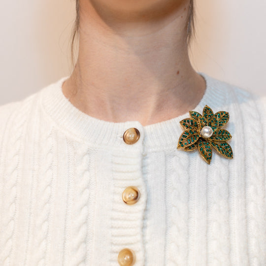 Blätter-Brosche "Talia"