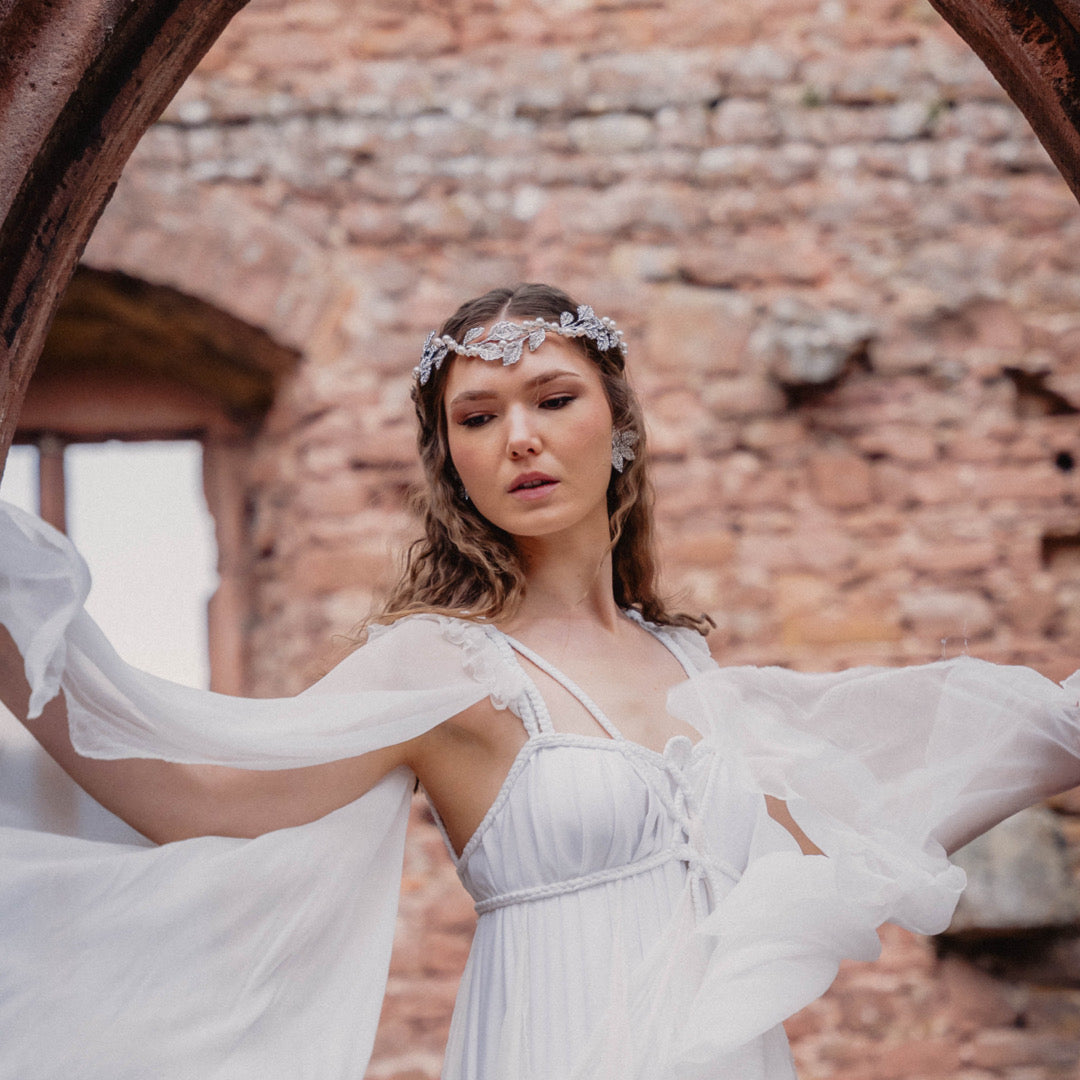 Blätter-Perlen Tiara "Nala"