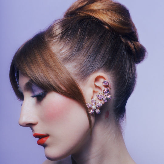 Blumen-Ohrschmuck "Violetta"