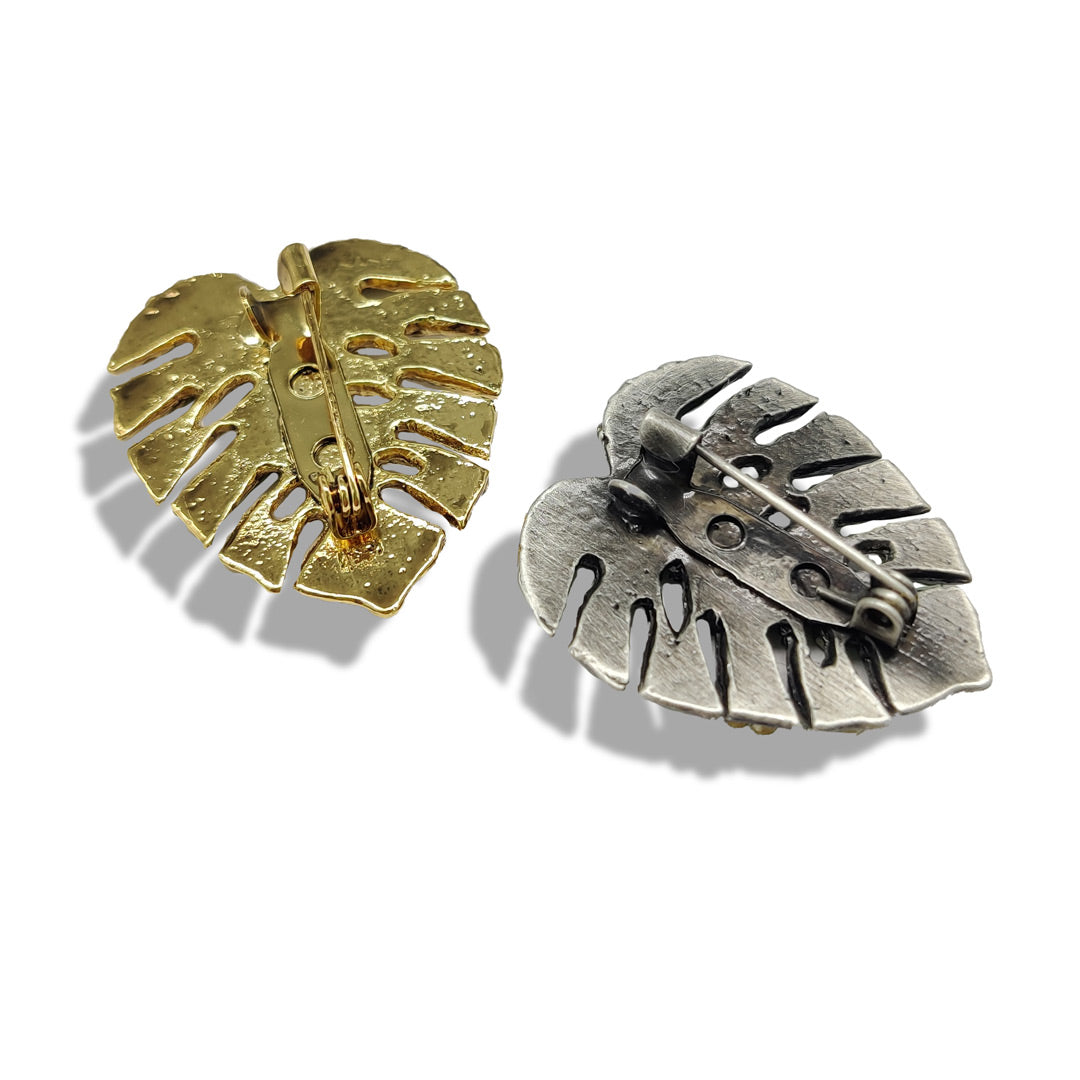 Blatt-Brosche "green leaf"